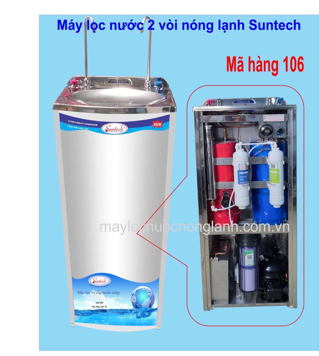 Máy lọc nước 2 vòi nóng lạnh TL-01HCO 106